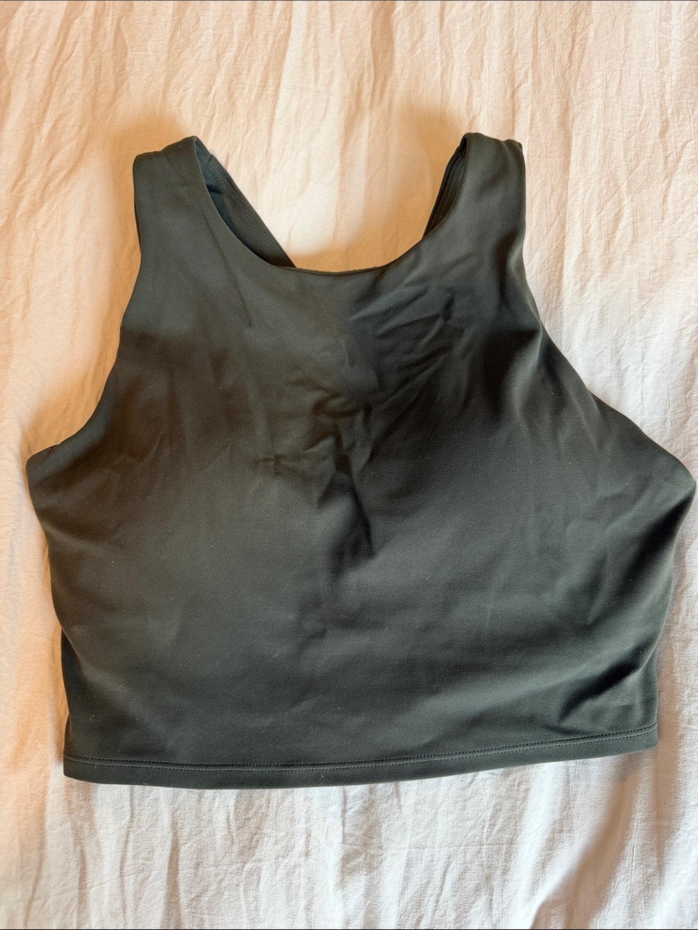 CRZ YOGA Olive Green Butterluxe High Neck Racerback Tank